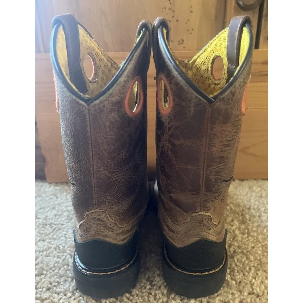 Cody James Warrior Skull Square Toe Kids‎ Size 1 D Pull On Work/Western Boots